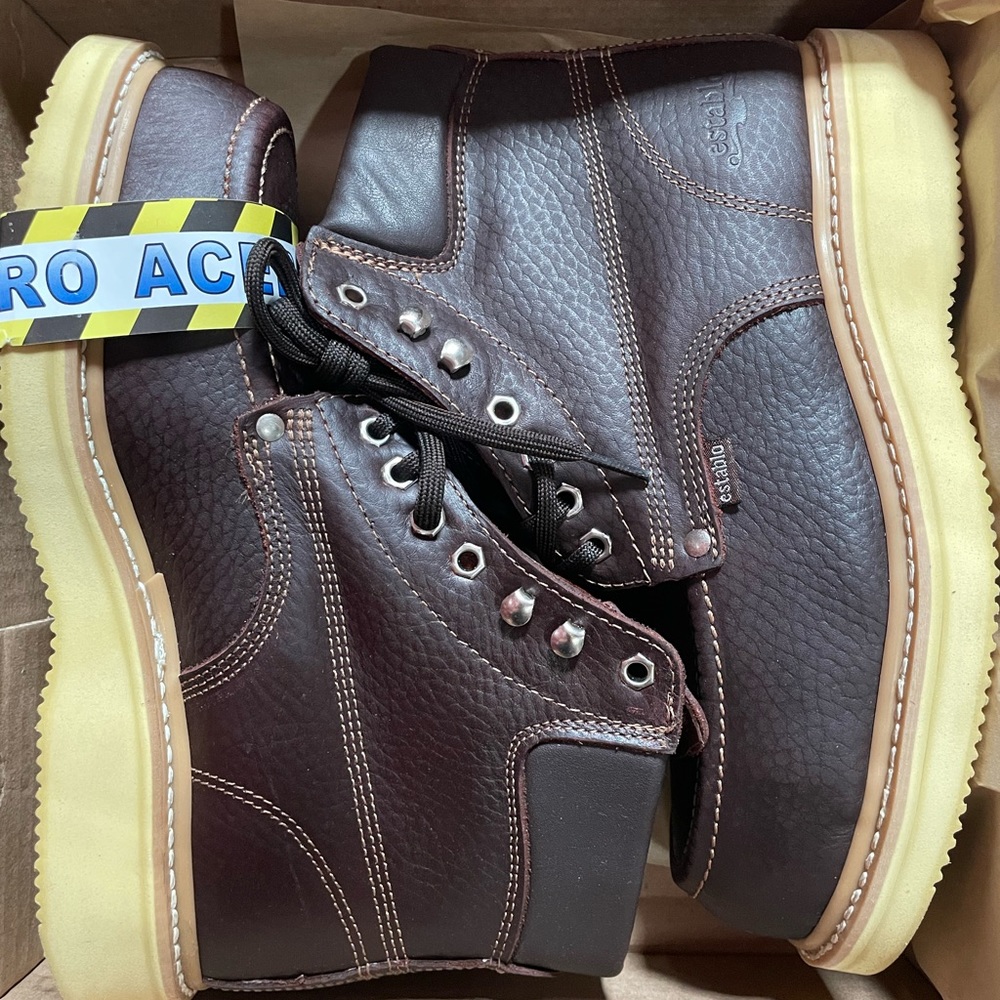 Establo Steel Toe Work Boots Size 6-12